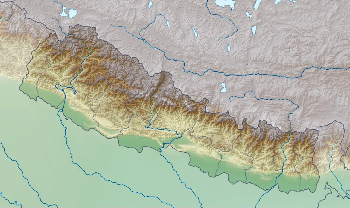 نقشہ کی جسمانی نیپال