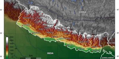 نقشہ کے سیٹلائٹ نیپال