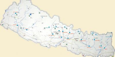 کا نقشہ نیپال دکھا دریاؤں