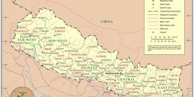بھارت نیپال سرحد سڑک کے نقشے