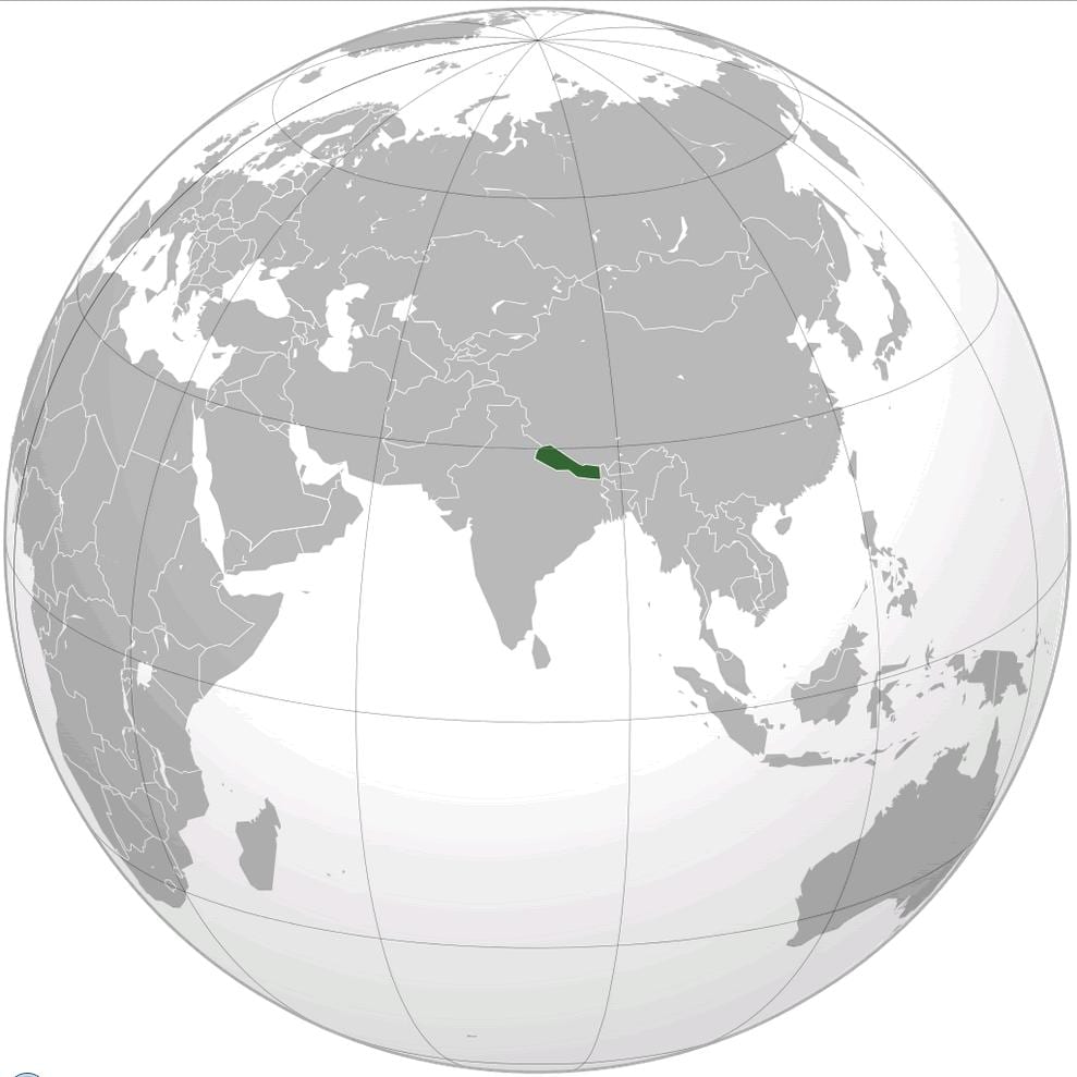 نقشہ کی زمین نیپال