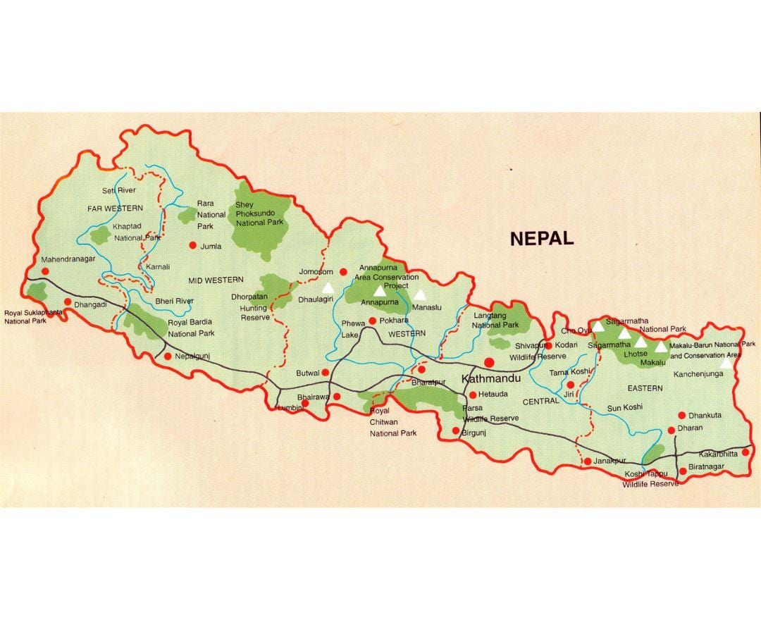 نقشہ نیپال کے ریلوے butwal