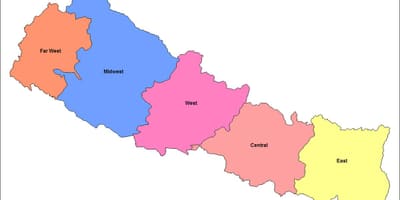 کے نقشے مشرقی ترقی کے علاقے نیپال